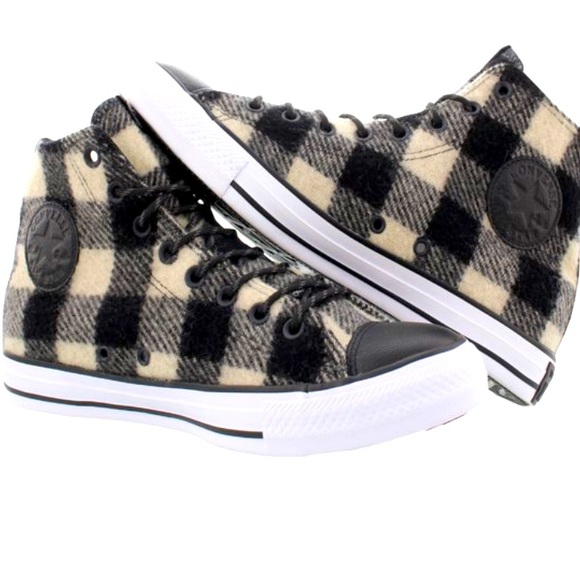 Converse Shoes - Converse All Stars Chuck Taylor WoolRich Wool Blend Checkered High Tops 10W/8M